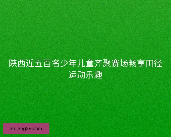 陕西近五百名少年儿童齐聚赛场畅享田径运动乐趣