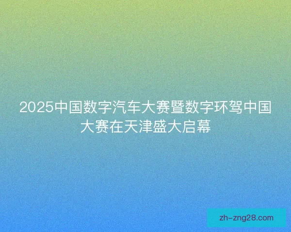 2025中国数字汽车大赛暨数字环驾中国大赛在天津盛大启幕